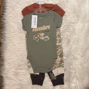 NWT Carters‎ Baby Boy 2pc Outfits Lot Safari Jungle Animals Camo Set 9 Months